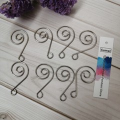 80Pcs Swirl Shaped Chrome Metal Hook Hanger Connector Crystal Prisms Chandelier