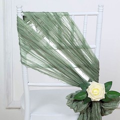 5 DUSTY SAGE Gauze Cheesecloth CHAIR SASHES Party Events Decorations Supplies