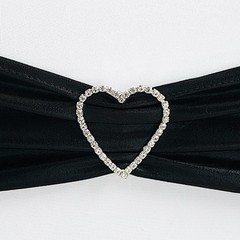 2″ Silver Heart Rhinestones BROOCH PIN Chair Party Wedding Party Decorations