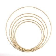5 LIGHT BROWN Round Natural Wood Floral Hoops Wreaths Rings Party Decorations