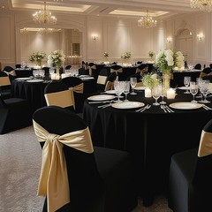 VEVOR 30PCS Black Stretch Spandex Folding Chair Covers for Wedding Party Dining