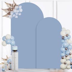 MODFUNS Dusty Blue Arch Cover 6&7.2ft Spandex Wedding Arch Backdrop Covers Set