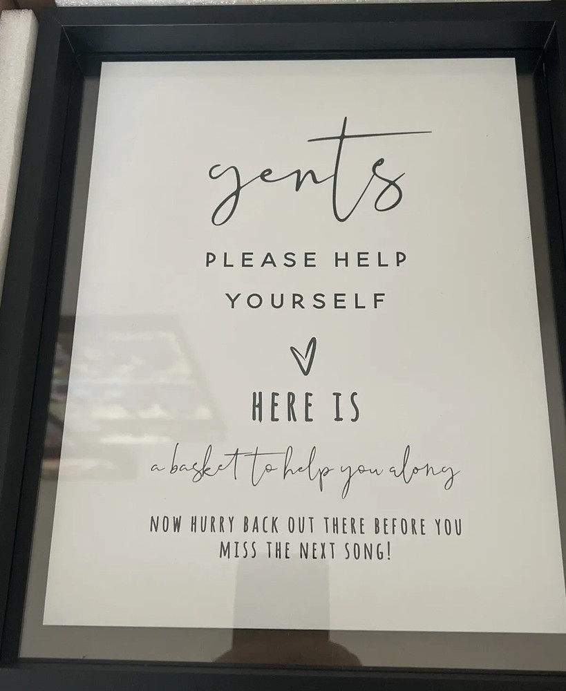 Men’s Wedding Men’s Bathroom Sign 10×12