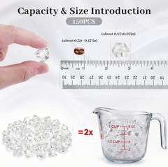 Fake Ice 150pcs Acrylic Diamond Rock Vase Fillers Wedding Party Table Decor