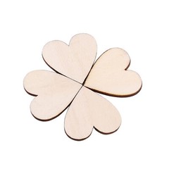 Heart Shape Wood Embellishment For Weddings Plaques Ornament(30mm 50pcs)♡