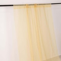 5ft x 32ft CHAMPAGNE Premium Chiffon Sheer Backdrop CURTAIN PANEL Drape Party