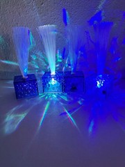 Amylove Mini Fiber Optic Lamp LED Light Color Changing Table Centerpiece