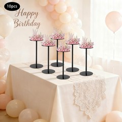 Black 10Pcs Wedding Flower Stands 40cm Flower Stand Wedding Table Centerpieces