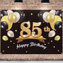 Happy 85th Birthday Banner Backdrop – 85 Birthday Party Decorations Supplies …