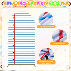 Notebook Arch Cover 6Ft Welcome Back to School Party Decorations Spandex Fitted