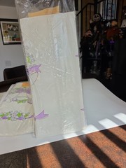2 Vintage Party Table Covers Wedding Bells Chapel Retro 80s Bridal Paper Art