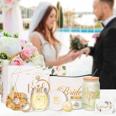 Bride To Be 10 pc Gift Box, Best Bridal Shower Bachelorette Gifts For Bride