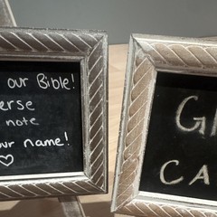 Wedding Direction Signs Set of 2 Rustic Wood Chalk Board Easel