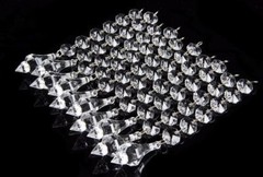 100Pcs Octagona Acrylic Crystal Beads Curtain DIY Garland Strand Shimmer Curtain