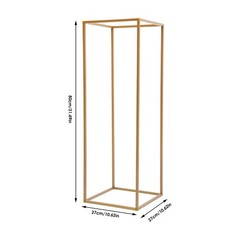 Flower Stand for Wedding Table 10x 31.5 in Tall Gold Metal Centerpieces Decor