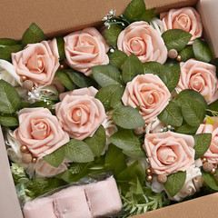 Pink Pew Flowers Set of 10 – Wedding Aisle Decor with Eucalyptus & Ribbons