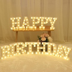 173pcs Happy Birthday LED Marquee Light Up Letters Sign Birthday Decorations …