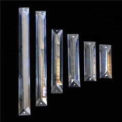 10pc 63/76/100/120/150mm Triangle Strip Crystal Pendant Prism Lamp Hanging Decor
