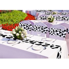 72 Pcs Cow Stripe Chair Sashes – Elastic Animal Print Bands for Safari Party Dec