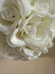 Cream- white Soft Touch Foam Kissing Ball Wedding Centerpiece, 6-inch