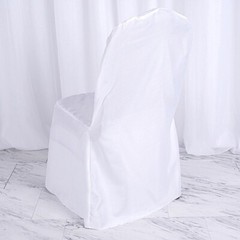 10 White POLYESTER BANQUET CHAIR COVERS Wedding Party Catering Decorations