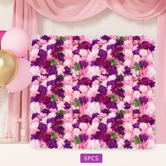 6 Pcs Artificial Flower Wall Panel For Wedding Backdrop Decor Outdoor 60X40CM
