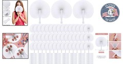 DIY-Friendly Bulk Paper Fans – 100 Round 9-Inch Wedding & Party Essentials