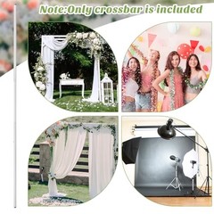 Zonon Pcs 4-7ft Double Layer Adjustable Crossbar and Hangers for Use 4-7 ft 1