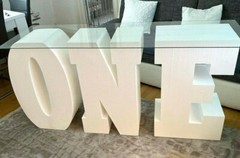 Letters 90×40 cm ONE birthday baby counter children’s birthday Perspex panel
