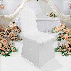 100 Flat Arched Front Covers Slip Spandex Chair Cover Wedding Party Decor Xmas