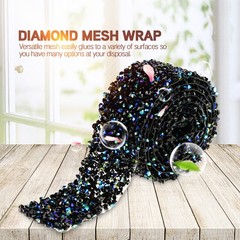 Mesh Wrap Roll Sparkle Crystal Rhinestone Ribbon Wedding Decoration