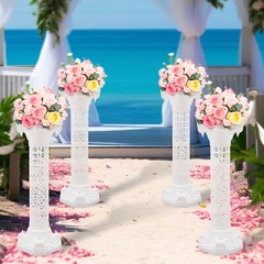4pcs Roman Column Wedding Roman Pillar Flowerpot Stand Event Party Decor 27*88cm