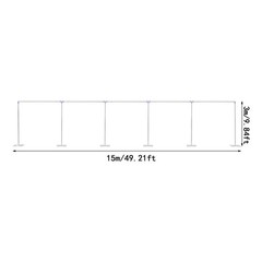 10’x50′ Backdrop Stand Pipe Kit,Background Support System Curtain Frame HOT NEW