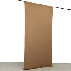5 ft x 10 ft TAUPE 4-Way Stretch Spandex Divider Backdrop Curtain Party Wedding