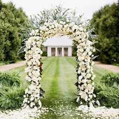 7.9ft Metal Army Green Arch Outdoor Wedding Decoration Party Prom Garden Floral