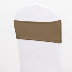 10 Taupe Spandex STRETCHABLE CHAIR SASHES Wedding Party Decorations SALE