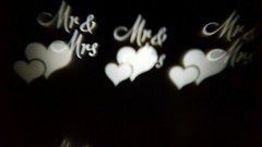 Victoria Lynn LED Animated Image Projector Mr & Mrs Double Heart Wedding Decor