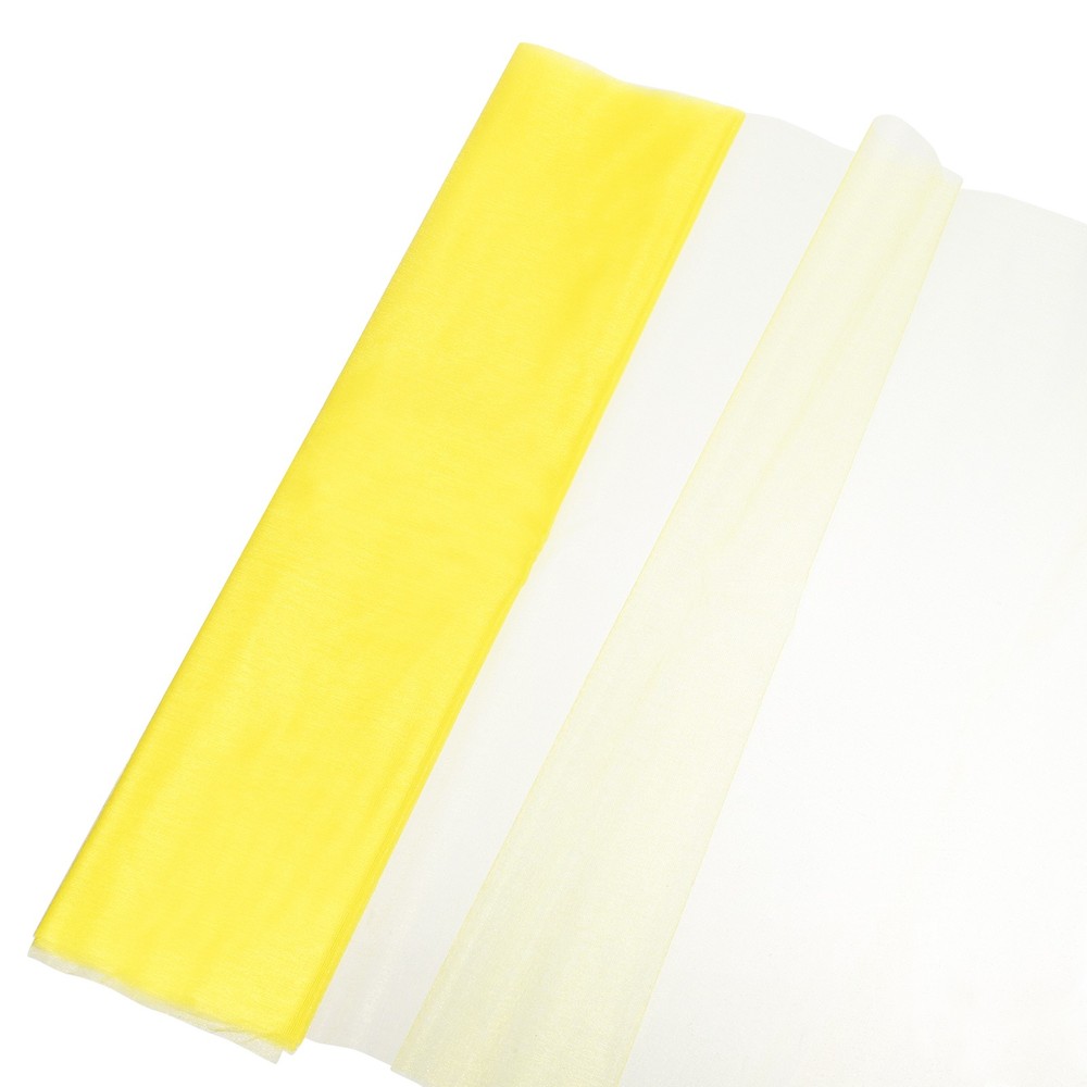 19″ by 10.9 Yard Tulle Fabric Backdrop Curtains for Decor Wedding, Goose Yellow