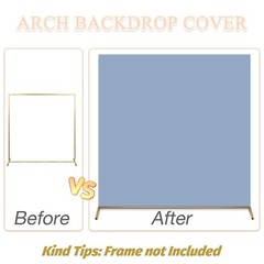 Dusty Blue Arch Cover Square Wedding Arch Cover 6.6FTx6.6FT Spandex Backdrop …