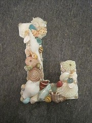 Beach Decor Handmade Shell Letters LOVE – Multicolor Shell Letters – Wooden