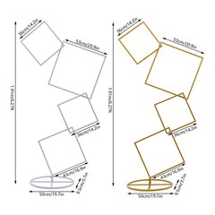 Wedding Backdrop Stand(Circle and Square), Detachable 4 Tier Flower Arch Frame