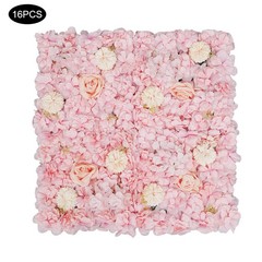 Artificial Flower Wall Panels, Artificial Flower Wall Backdrop, 16PCS Panels