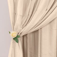 NUDE 10 ft x 10 ft Polyester Sheer Chiffon Dual Layer CURTAIN Rod Pockets Party