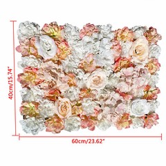 Artificial Silk Flower Wall Panel Floral Backdrop Party Wedding Decoration 5PCS