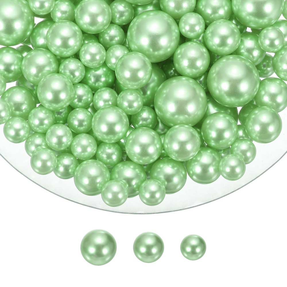200 Pcs Pearl Bead for Vase Filler, 20/14/10mm Floating Beads(Bright Green)
