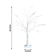 White 2 feet Battery Operated LED Lighted Artificial Birch TREE Party Events