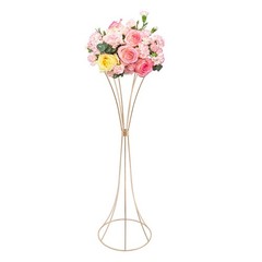 6Pcs Flower Stand for Wedding 26.77in Tall Gold Metal Centerpieces Decor