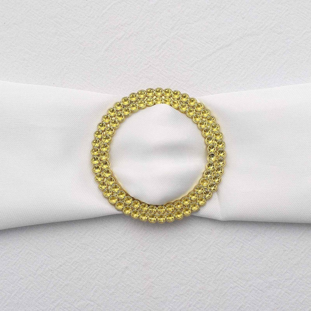 GOLD 20 Round 2″ Acrylic Rhinestones Chair Sash BUCKLES Party Event Decoration
