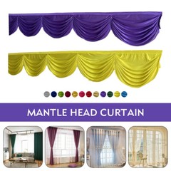 3/6M Long Tassel Faux Silk Swag Drape Panel Party Stage Event Background Decor