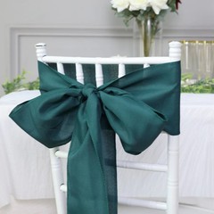 10 Peacock Teal Polyester CHAIR SASHES Ties Bows Wedding Party Ceremony